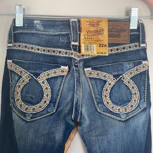 Big Star Low Rise Flare Denim Jeans - 22R